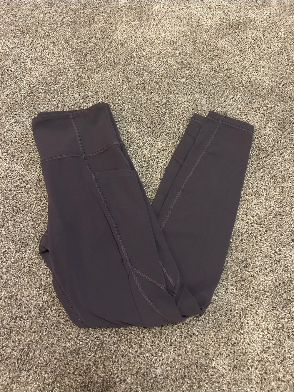 Athleta Dark Plum Active Leggings with Side Pocket